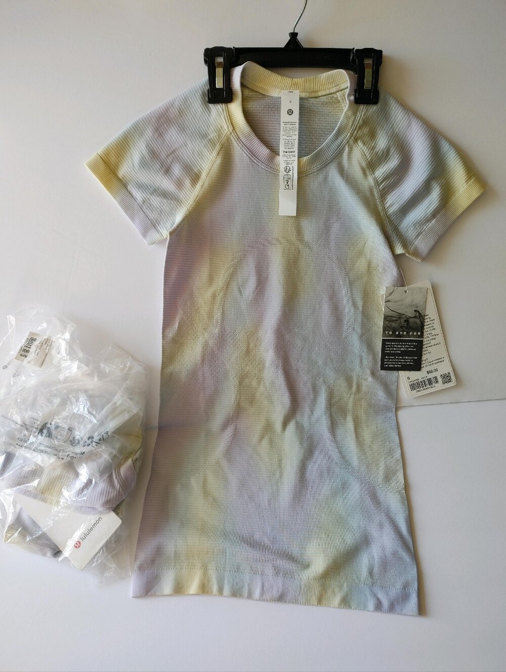 lululemon athletica Short Sleeve Tie-Dye Tee in Yellow & Lavender